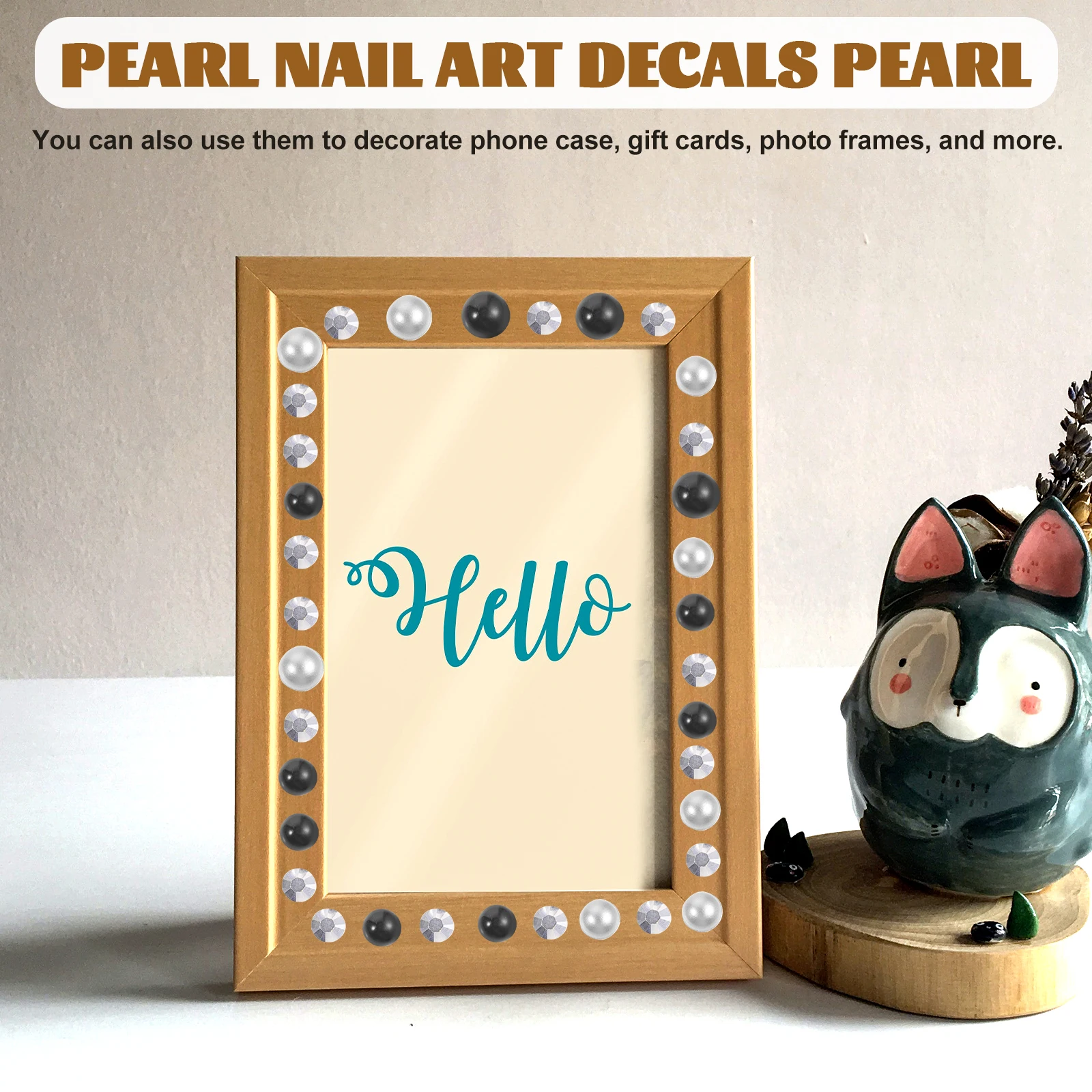 

3pcs Pearl Art Decals Charms Flakes Diy Nail Decorations Manicure Accessories Shiny Blossom Nail Stickers Small Size For