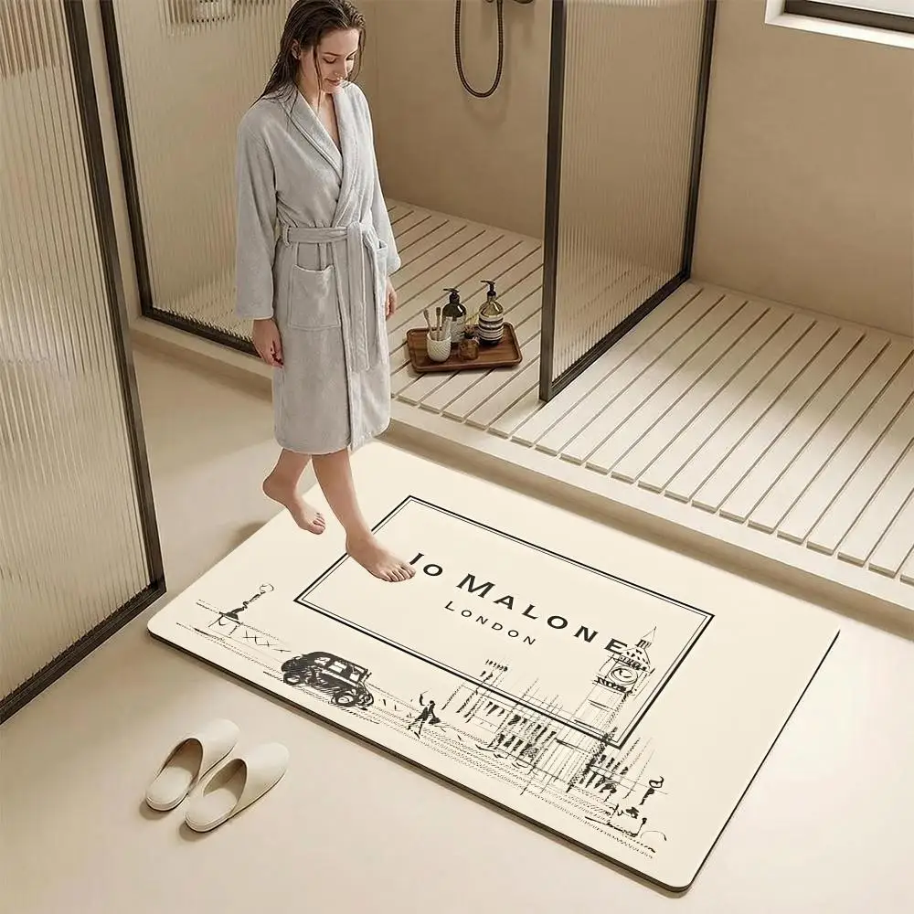 JO M-MALONE BRAND Floor Mat Diatomite Bath Mat – Highly Absorbent, Non-Slip, Quick-Drying Bathroom Rug