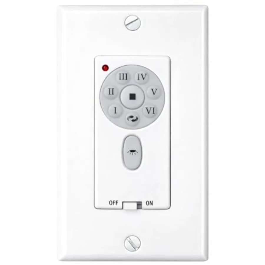 

TW30WH Ceiling Fan Wall Control 6 Speeds, Light Control W/Dimming, for Fanimation Ceiling Fans
