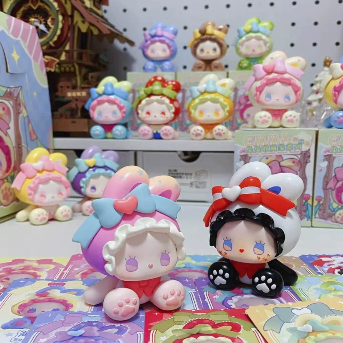 جديد إيما أرنب جامع سلسلة صندوق أعمى العصرية دمية على شكل عروسة سطح المكتب زخرفة سيارة زخرفة الديكور صندوق غامض هدايا الفتيات