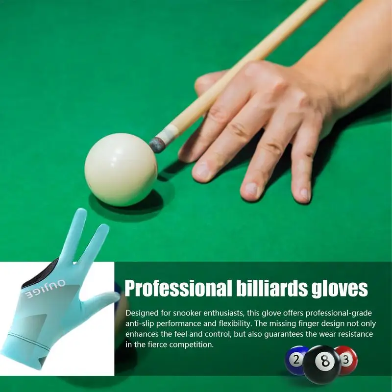 Billiard Pool Gloves Soft Pool & Billiards Gloves Breathable Wear-Resistant Cue Action Gloves Billiards Accessories For Men