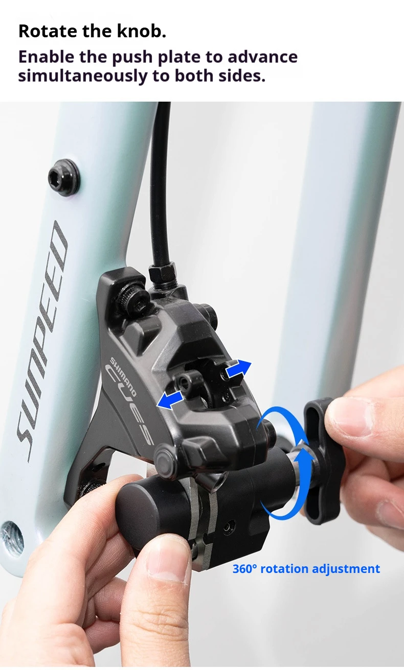 Fahrrad-Bremssattel-Kolbenpresswerkzeug, 360° drehbar, Bremsbelag-Spreizer aus Kohlenstoffstahl für Fahrrad-Ölscheibenbremsen-Kolbenrückstellung – Detail 11