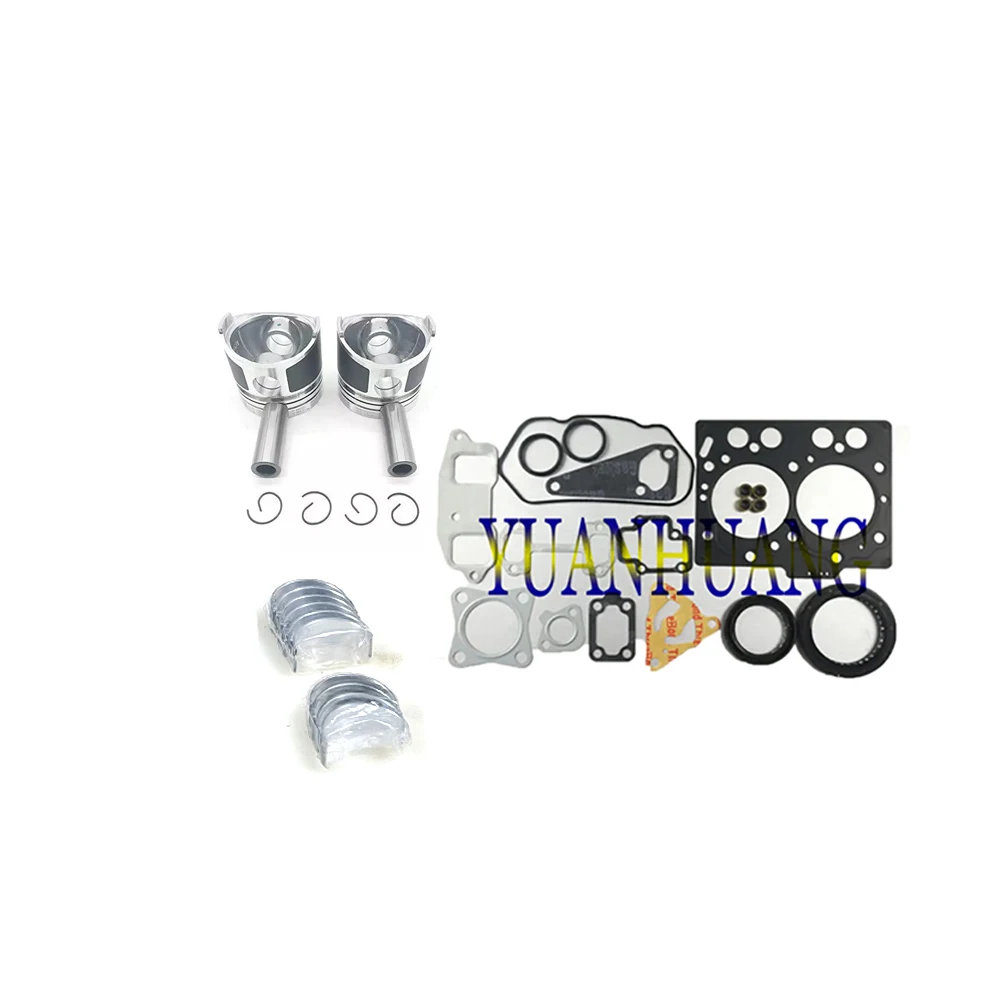 For Yanmar 2TNE68 Engine Rebuild Kit Overhual Repair Gasket Set  Fit Komatsu PC03-2 Excavator  B08-3 SV08 VIO10 Piston Ring