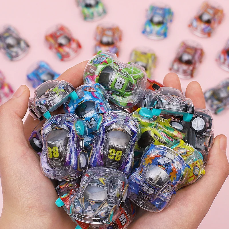 10/50Pcs Mini Transparent Pull Back Car Toy Kids Birthday Party Favors Giveaway Pinata Filler Carnival Classroom Prize Gift Pack