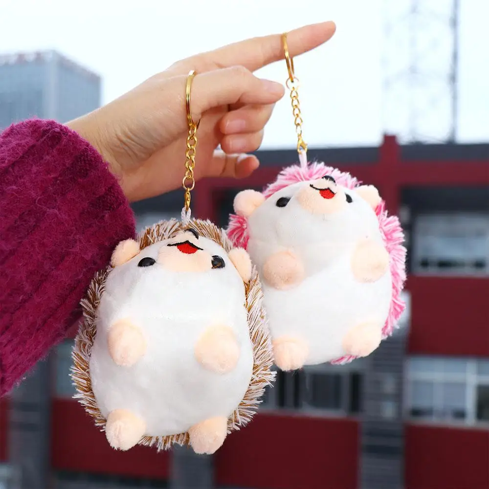 Cartoon Birthday Gifts Animal Hedgehog Key Chain Ornament Stuffed Toys Plush Dolls Animal Plush Toy Plush Keychain