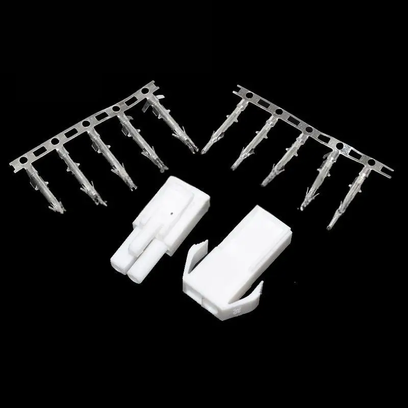50pcs EL Mini Tamiya Connector 4.5mm Pitch EL-2P Male/Female Plug with Lock, Terminal Block