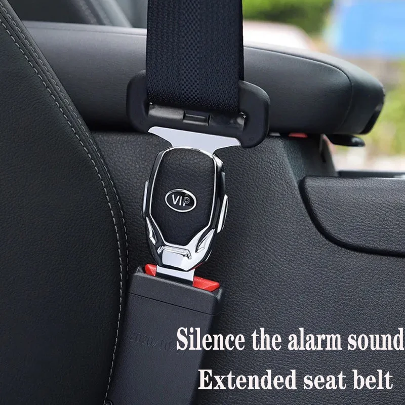 Car Styling Safety Belt Extension Metal Fixed Seat Belt Clip Buckle Shockproof Plug Interior Seatbelt Lock Extender Converter