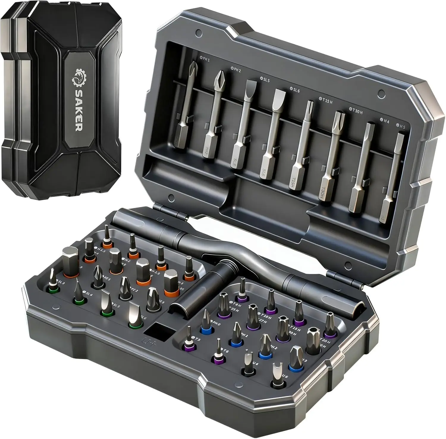 

Набор магнитных отверток 42-в-1 с Т-образной рукояткой и трещоткой для дома, ремонта компьютеров и велосипедов