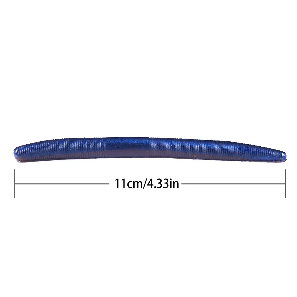 Weicher Wurm-Angelköder 4,3 Zoll Silikon-Stickbait Ned Rig Wacky Rig Künstlicher Köder für Barsch Professionelle Angelausrüstung – Detail 2