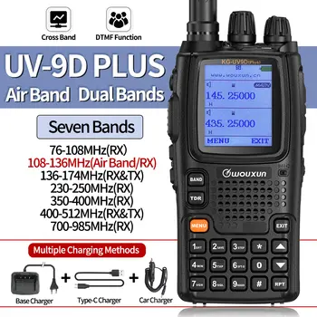 Wouxun KG-UV9D Plus Air Band Walkie Talkie VHF UHF Type-C Cross-Band Repeater Přenosový komunikátor DTMF Ham Obousměrné rádio 10 nejlepší prodej wouxun kg - №7