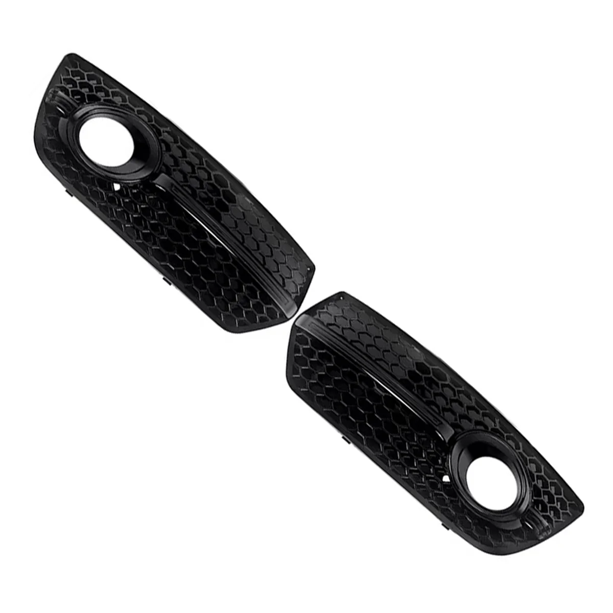 #33C Automotive Parts & Accessories,1Pair Bright Black Honeycomb Fog Light Cover Grille for Audi Q5 8R,Bright Black