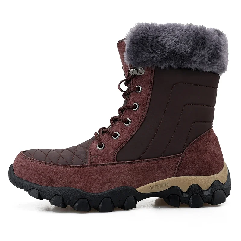 Winter Heren Laarzen Hoge Kwaliteit Waterdichte Snowboots Houden Warm Pluche Antislip Outdoor Wandelschoenen Werk Casual Schoenen Voor Mannen