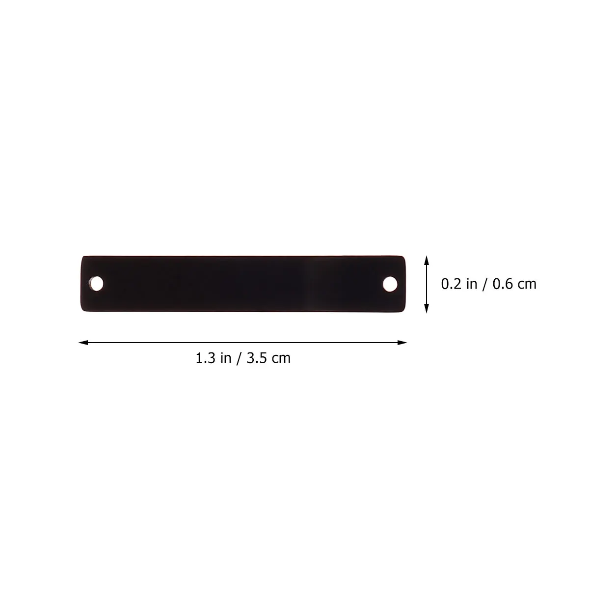 

10 pcs Double Holes Connector Diy Jewelry Accessories Metal Pendants Stainless Steel Hanging Decorations Black Key Chain Bag