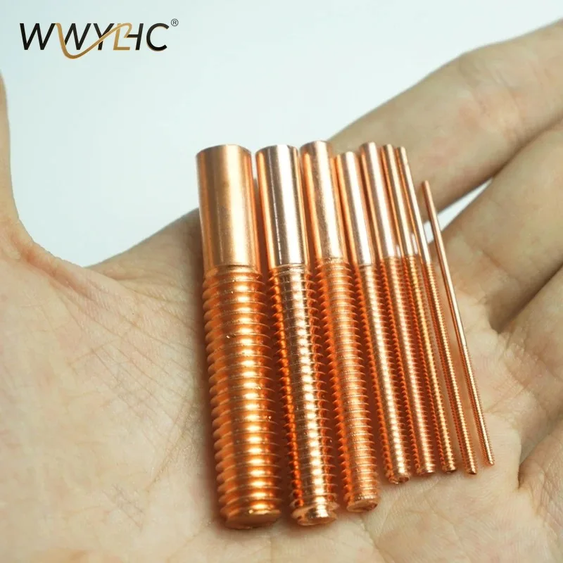 Suitable for M2-M16 Metric Copper Thread Electrode Copper Electrode Rods Bar for Spark Discharge EDM New