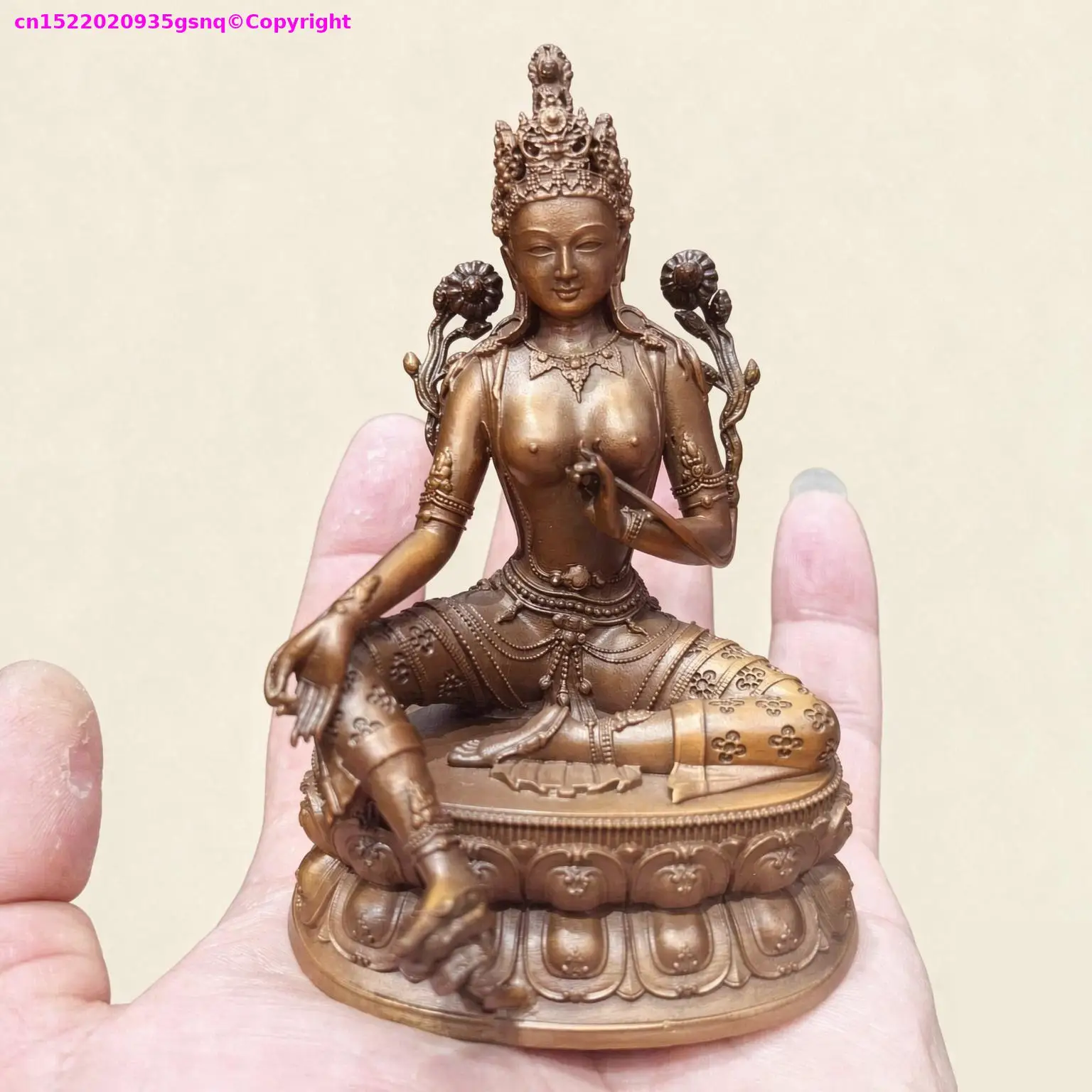 Copper figure of Buddha Savioress Tara Drolma Nepal tibet Savioress Buddhist sacrifices worship the Liberator Incarnation