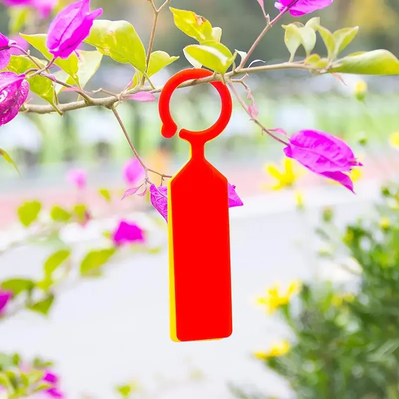100Pcs/Lot Plastic Plants Tags Nursery Garden Ring Label Pot Marker Stakegreenhouse Hanging Plant Tags