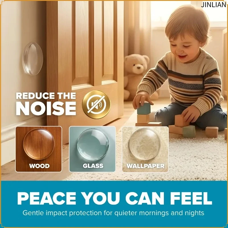 Silicone Door Bumper Sound-absorbing Material Self-adhesive Stickers Wall Protector Muffler Furniture No Trace Anti-crash Pad