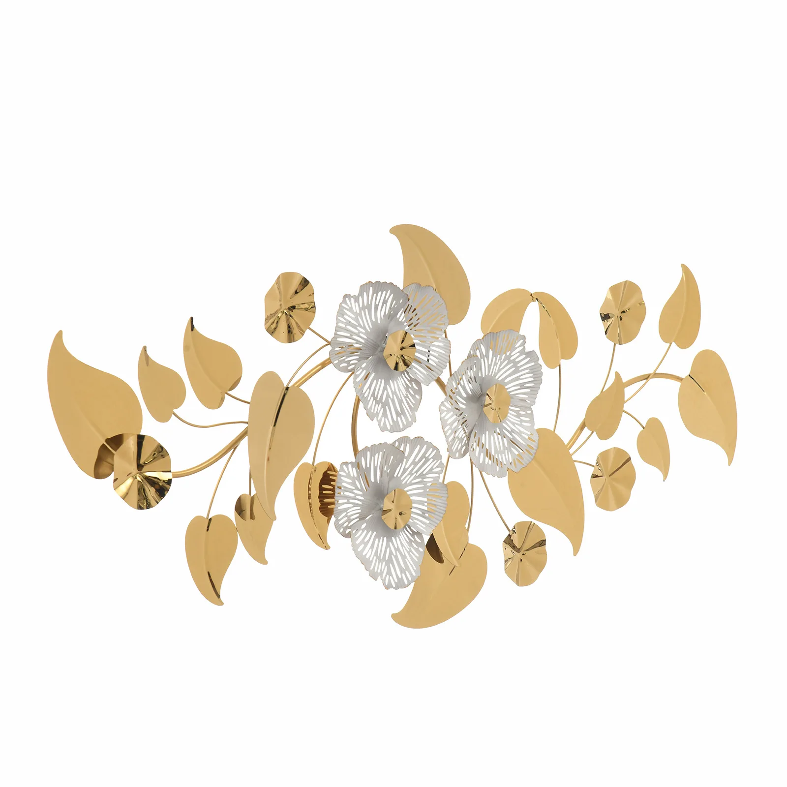 Modern simple style   decoration wrought iron flower leaf   hanging sofa background  entrance room  hanging