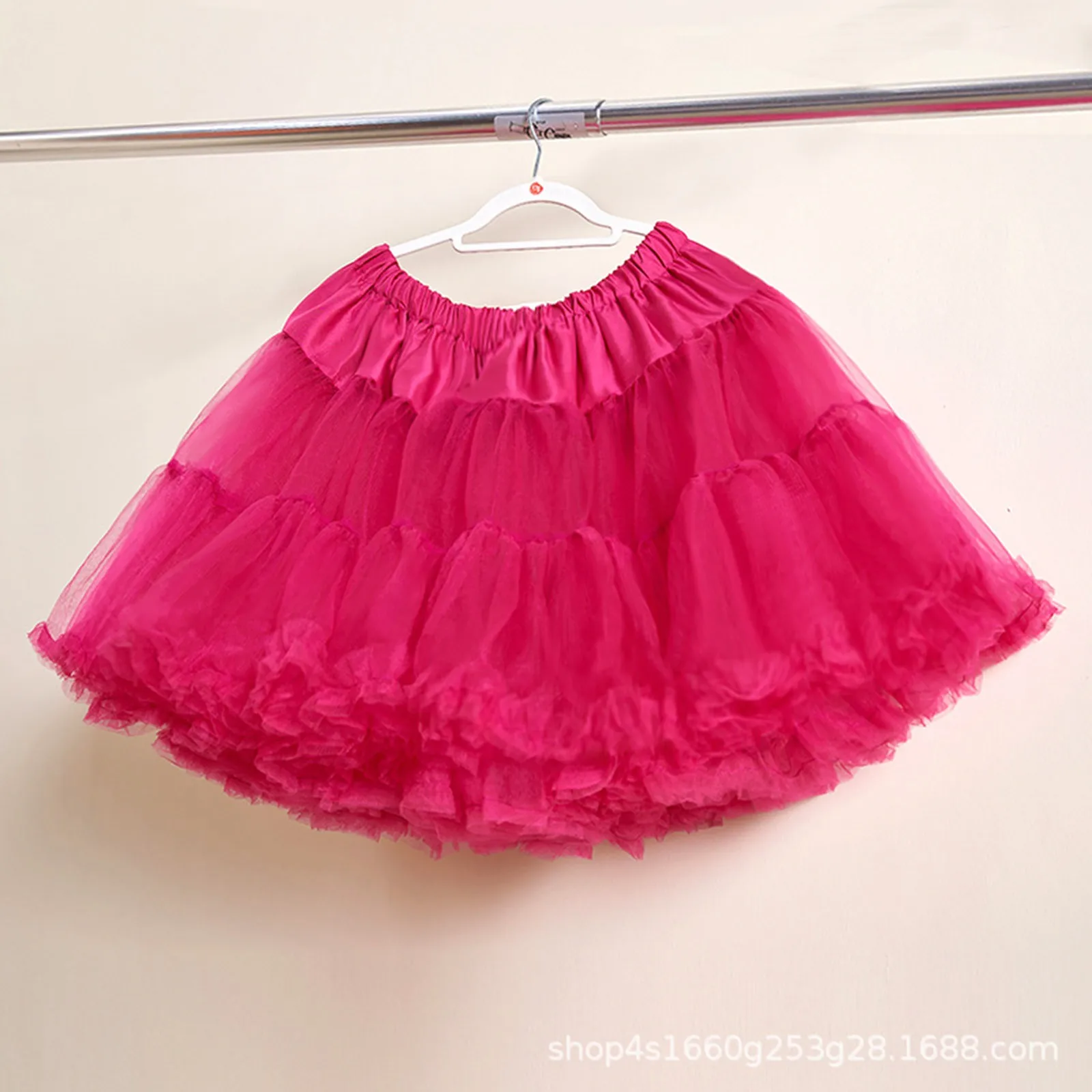 Women Elastic Ballet Dancewear Tutus Mini Skirt For Birthday Party Dance 3 Layer Tulle Tutu Skirt for Adult Princess Carnival