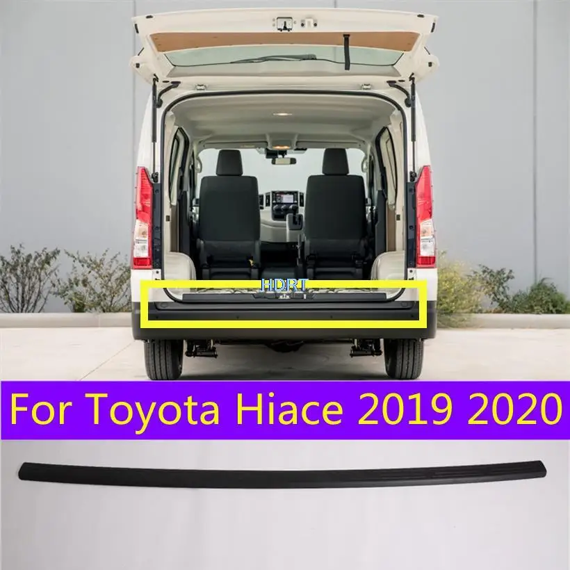 For Toyota Hiace 2019 2020 Car plastic rear bumper protection window sill trunks decorative plate Stainless steel Rear guard