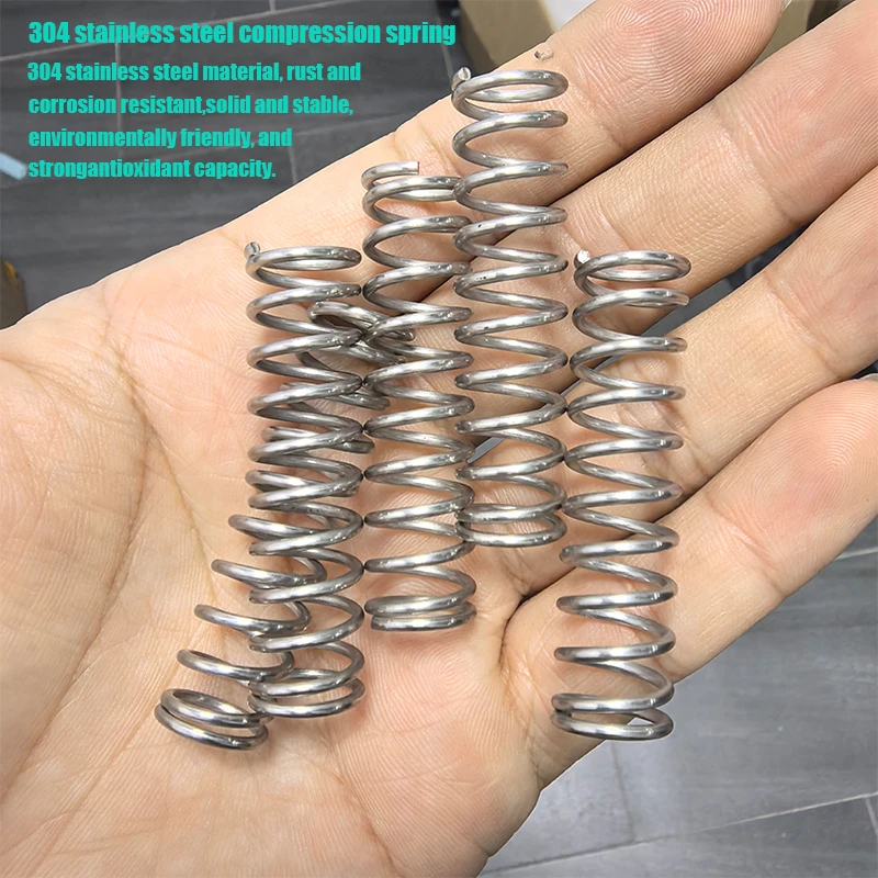 Druckdruckfeder aus 304 starkem Federstahl, Stoßdämpfung, Rückholfeder, Drahtdurchmesser 2,0 mm, Außendurchmesser: 12–30 mm, L: 15–100 mm – Detail 5