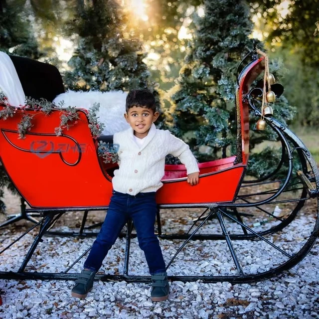 Christmas Sleigh, Indoor Home Decoration, Winter Snow Sled, Festival Sledge, Holiday Decor