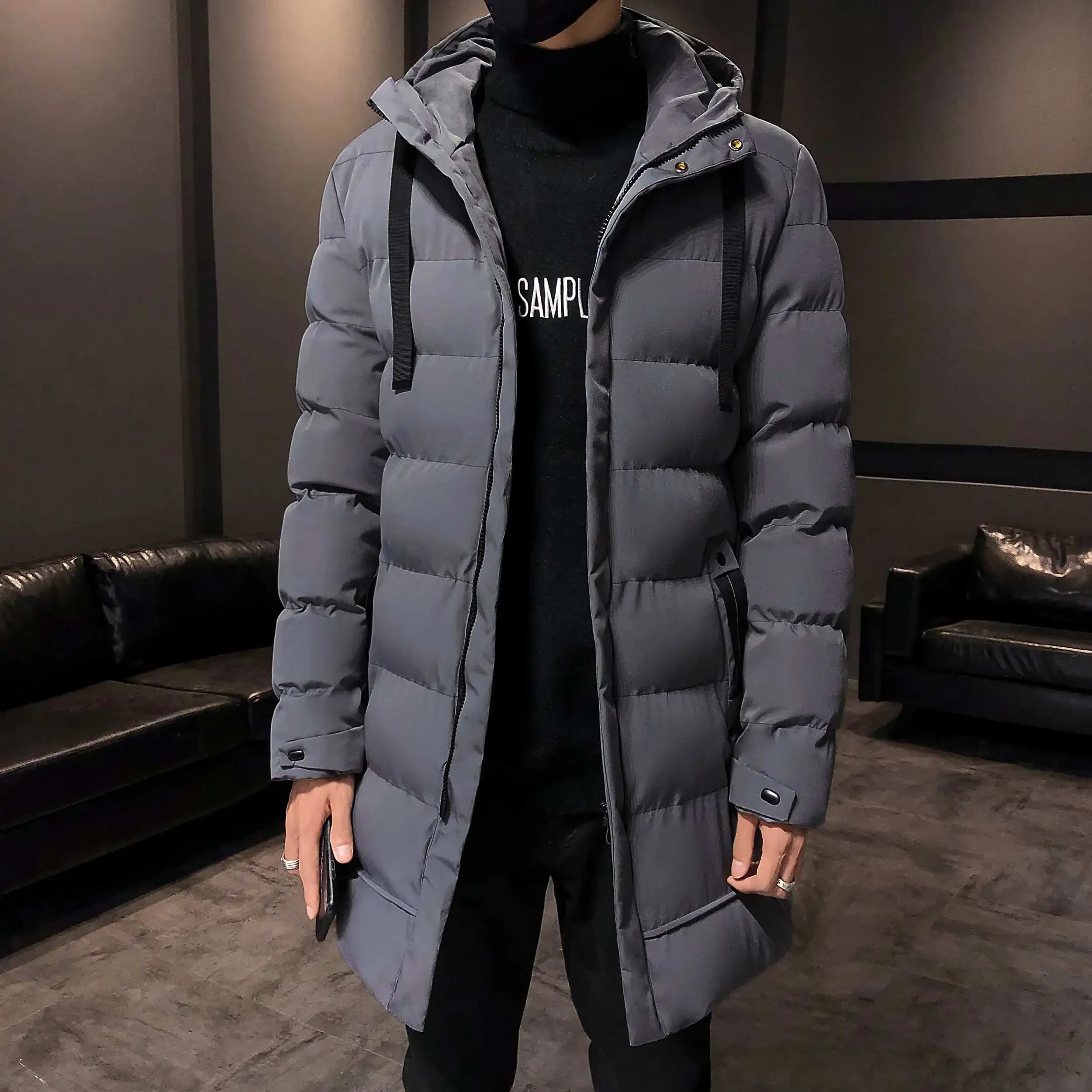 Men Winter New Plus Long Warm Thick Hood Parkas Jacket Coat Men Autumn Outwear Outfits Classic Windproof Pocket Parka Men