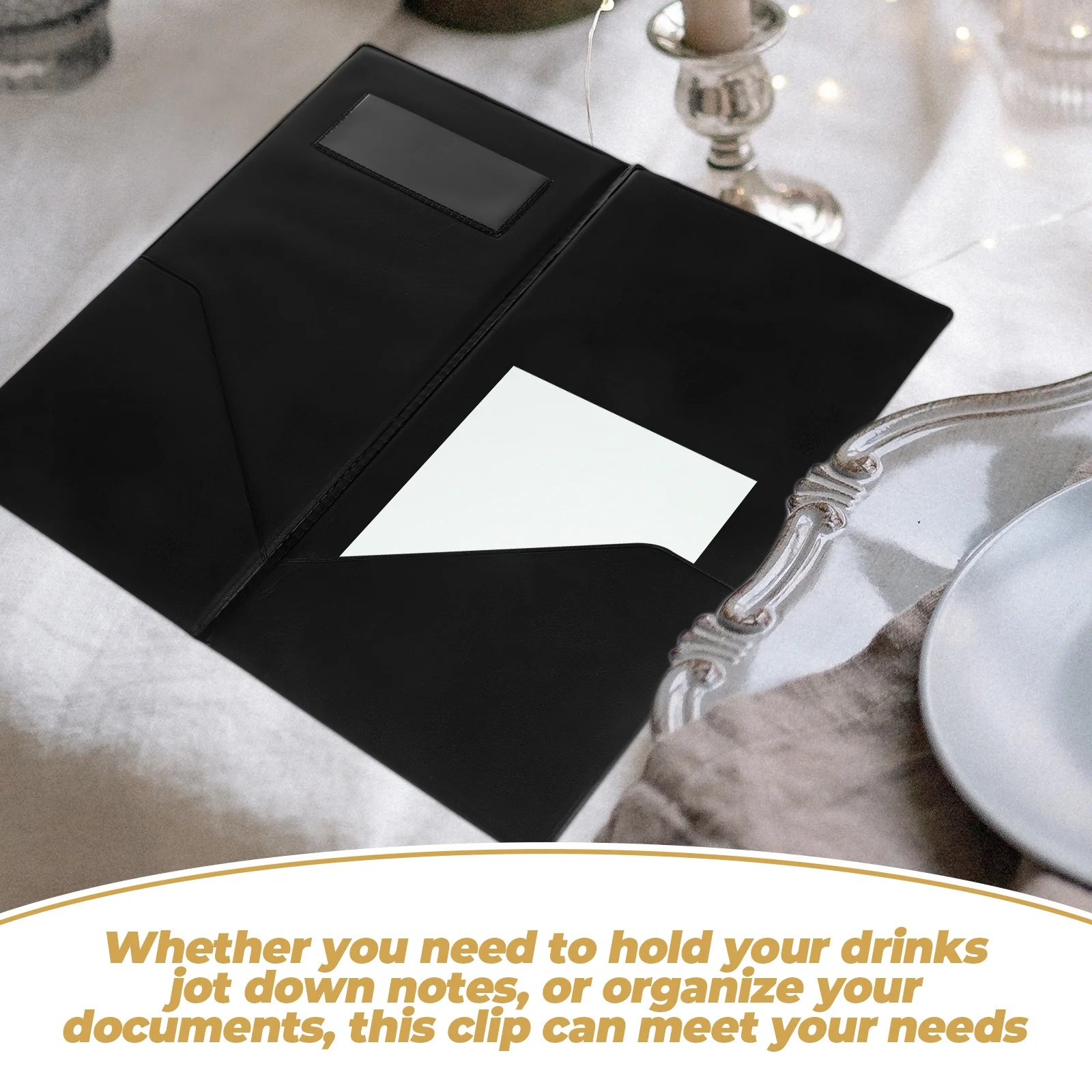 Restaurant Menu Holder PVC Check Presenters Guest Server Book Cash Registers Card Holder Business Note Pads