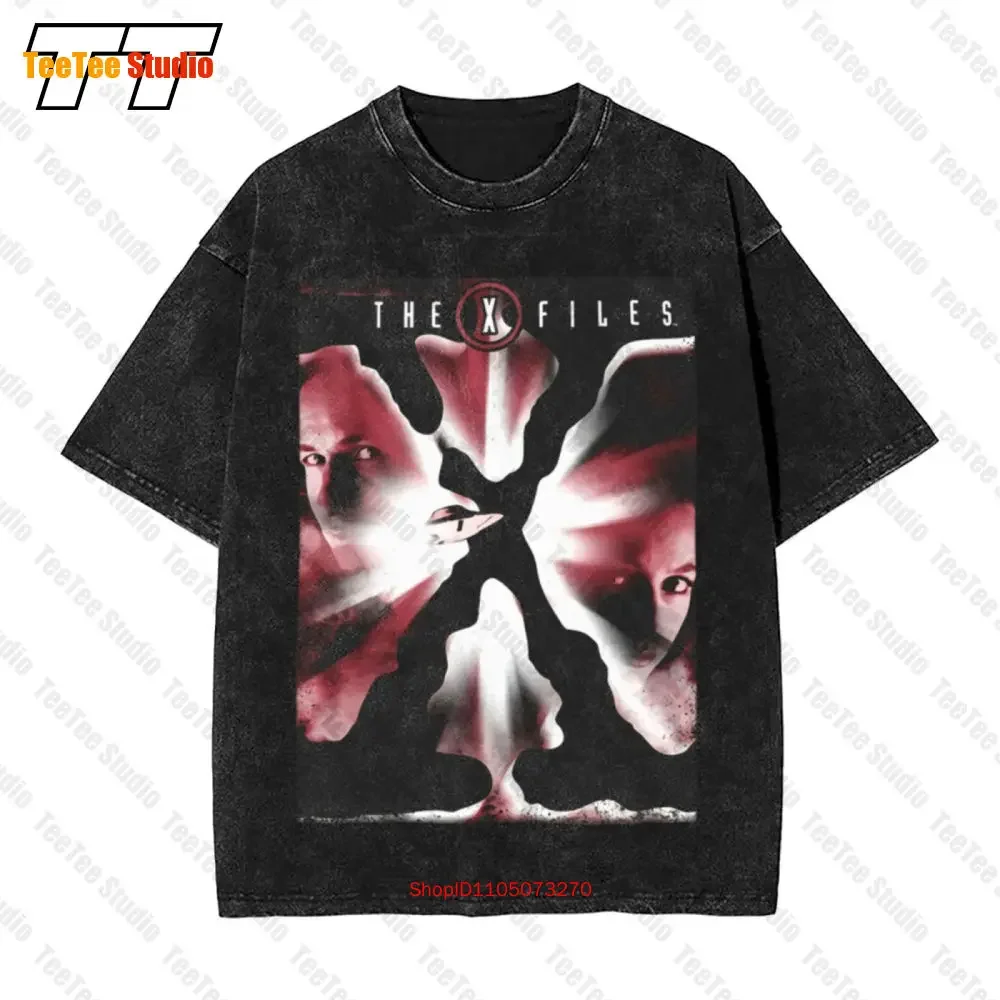 The X Files Red Tv Logo Ufo Flying Saucer Fbi Vintage Oversized T-Shirt AE0I