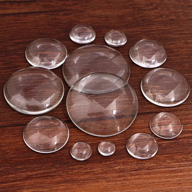 Round Flat Back Clear Glass Cabochon for DIY Jewelry Making 6mm 8mm 10mm 12mm 14mm 16mm 18mm 20mm 25mm 30mm 35mm