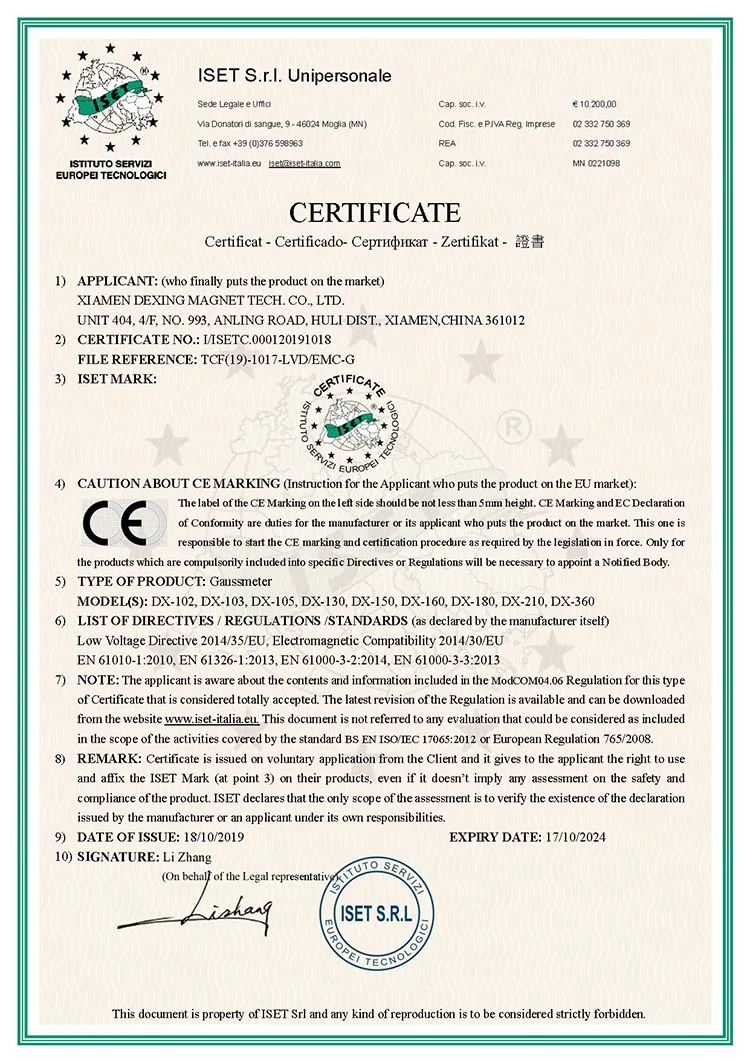 مقياس غاوسيمتر محمول متين DX عالي التحمل محمول باليد للبيئات القاسية