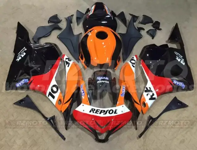 4Gifts Nuovo ABS Moto Carene Complete Kit Misura Per HONDA CBR600RR F5 2009 2010 2011 2012 Carrozzeria Set Personalizzato Repsol