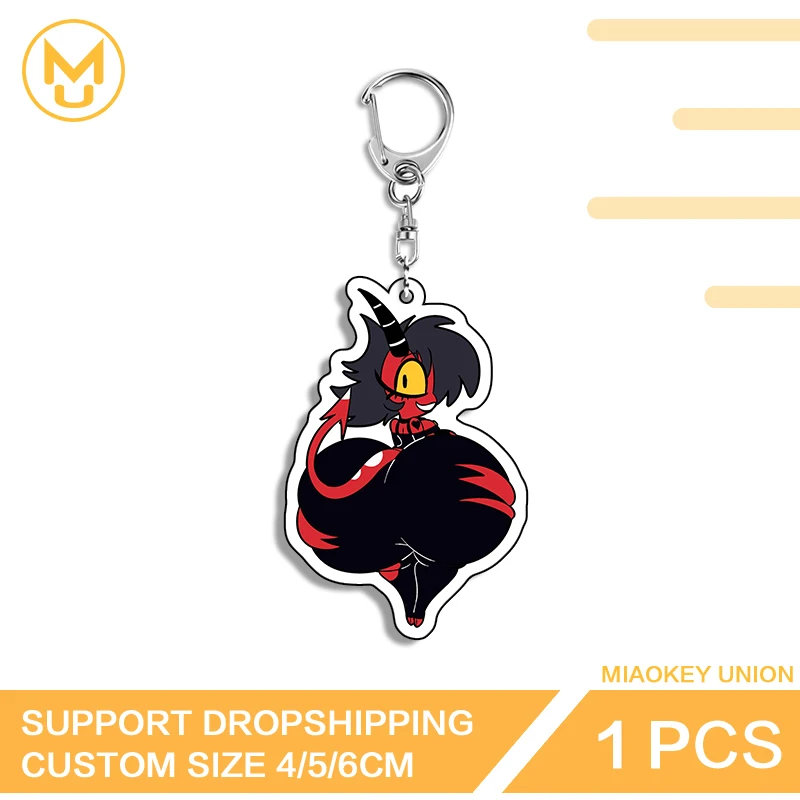 الشيطان الفتيات ميلي شيك مزدوجة الوجهين سلسلة المفاتيح فريدة من نوعها تنوعا قلادة الملحقات العصرية أنيمي الطرفية المنتج ديكور #2