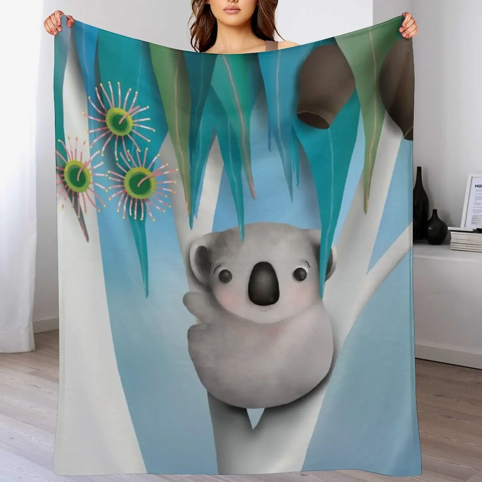 

Joey Koala Throw Blanket Single anime Loose Blankets