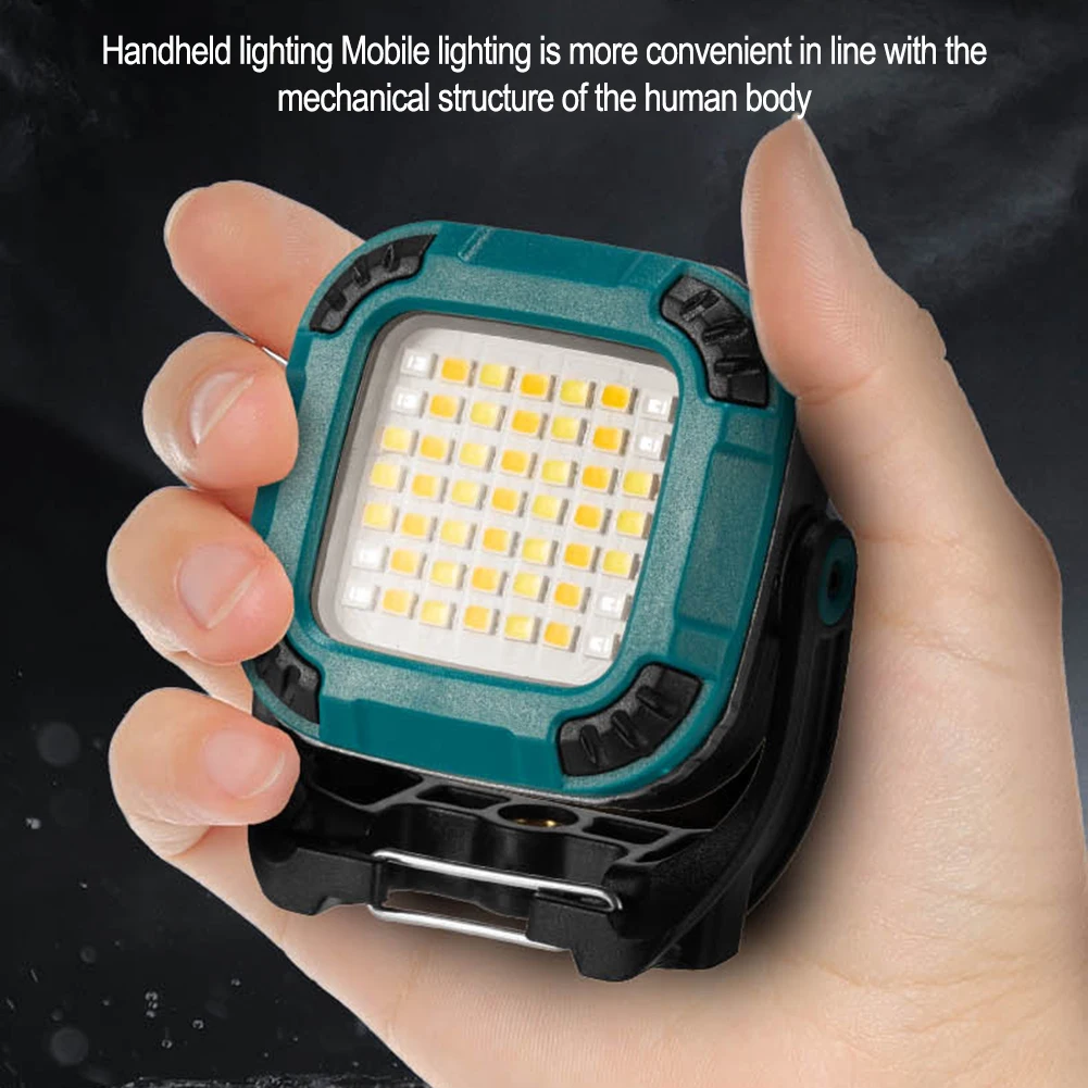 

Магнитный фонарь на аккумуляторе для активного отдыха, регулируемый и портативный, с поворотной подставкой