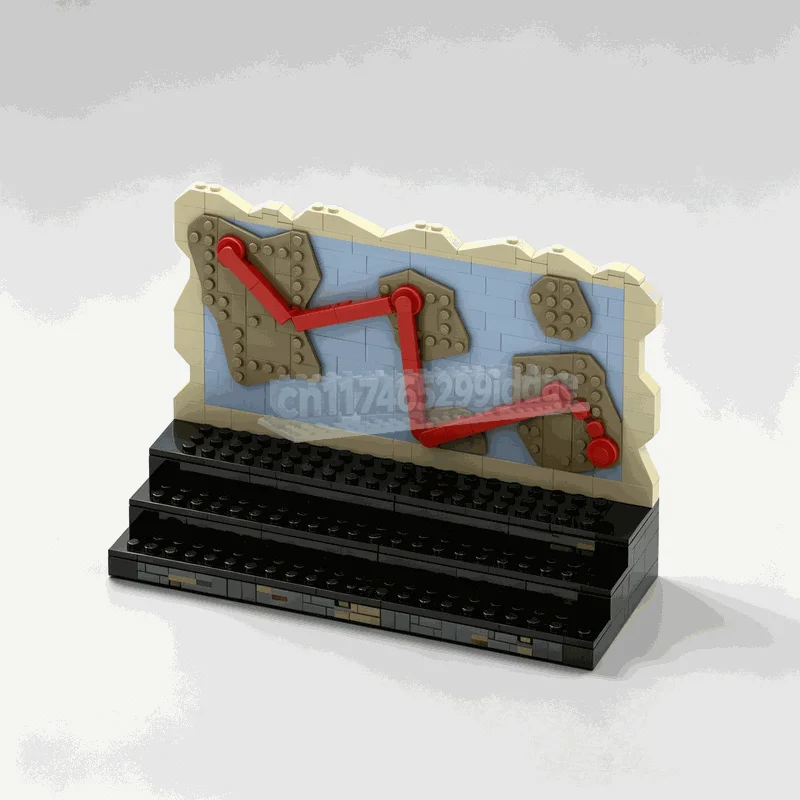 531PCS Vintage Treasure Navigation Map Display Model Custom Building Blocks DIY Assembly Desktop Decor Ornament Collection Gift