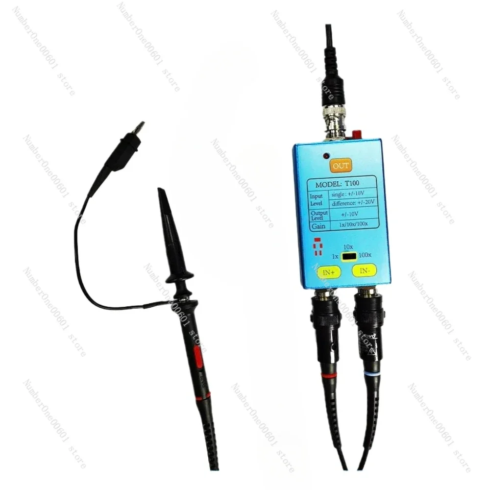 T100 Differential Probe 1X/10X/100X Oscilloscope Probe 10M Bandwidth To Amplify Weak Signals