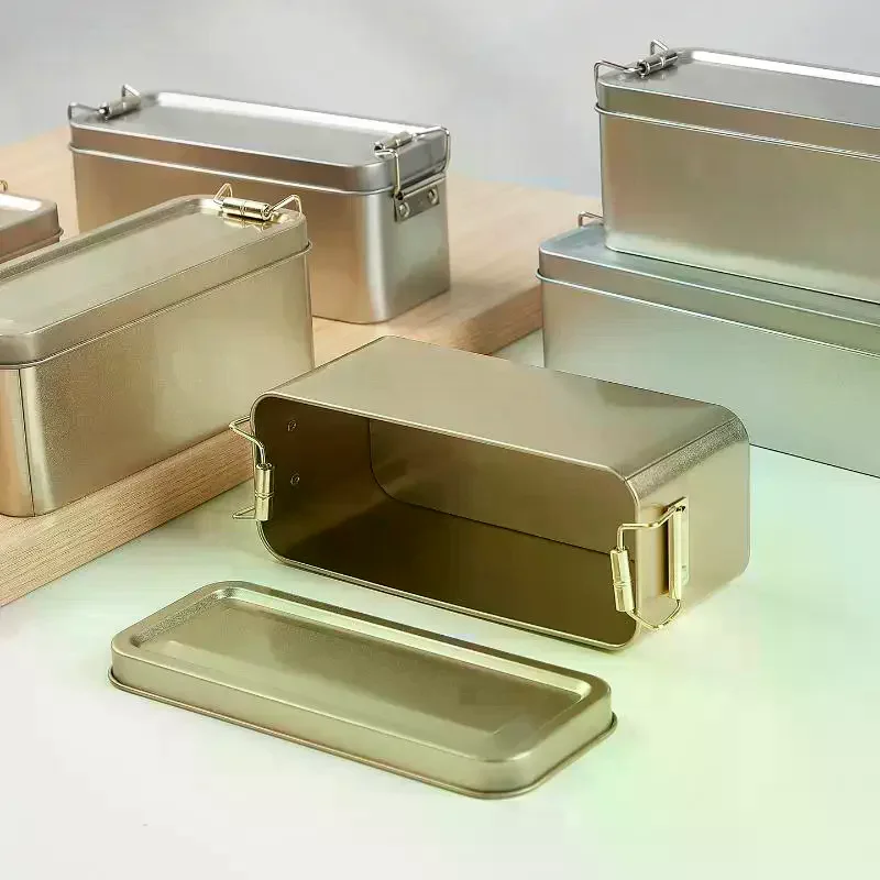 Durable and Dustproof, 1/3/5 Count Rectangular Tinplate Box, Suitable for Storing Tea, Coffee, Candy, Jewelry, Chocolate