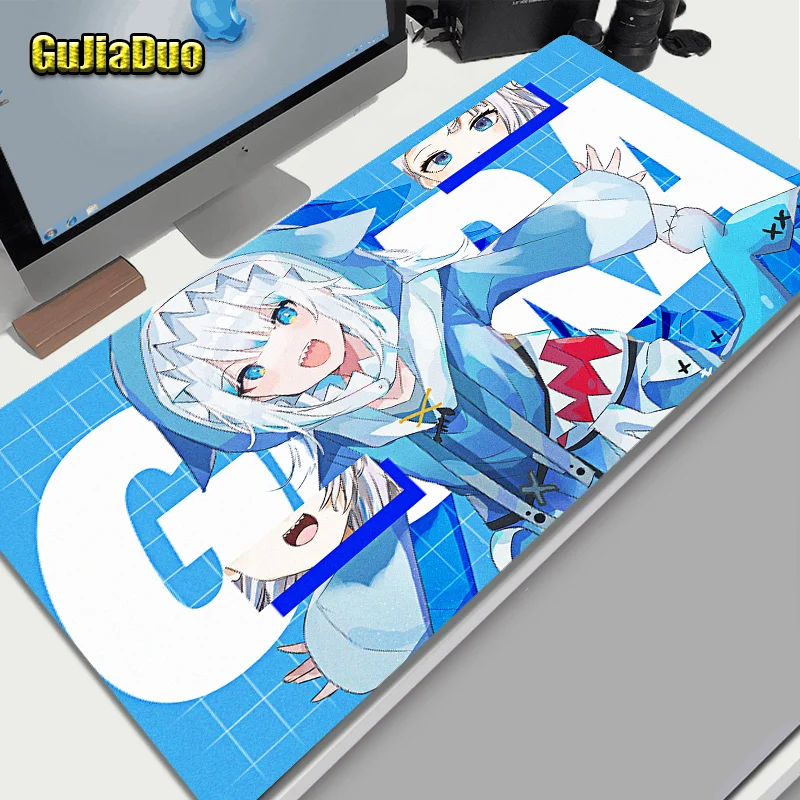 

40x80cm Large Anime Gawr Gura Mouse Pad Pc Gamer Laptop Rubber Lockedge Desk Mat Gaming Accessories Kawaii Comic Mousepad Carpet