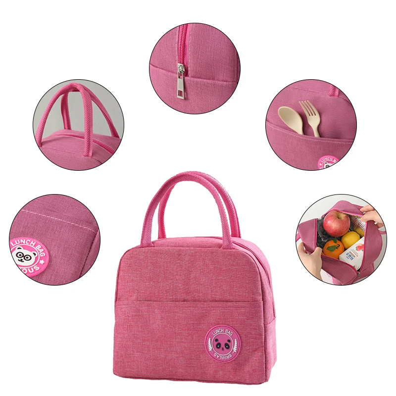 اسم مخصص حقيبة الغداء بينتو صندوق مريحة معزول حمل حقيبة قماش العزل سلامة الغذاء الذهب إلكتروني طباعة حقيبة التخزين #6