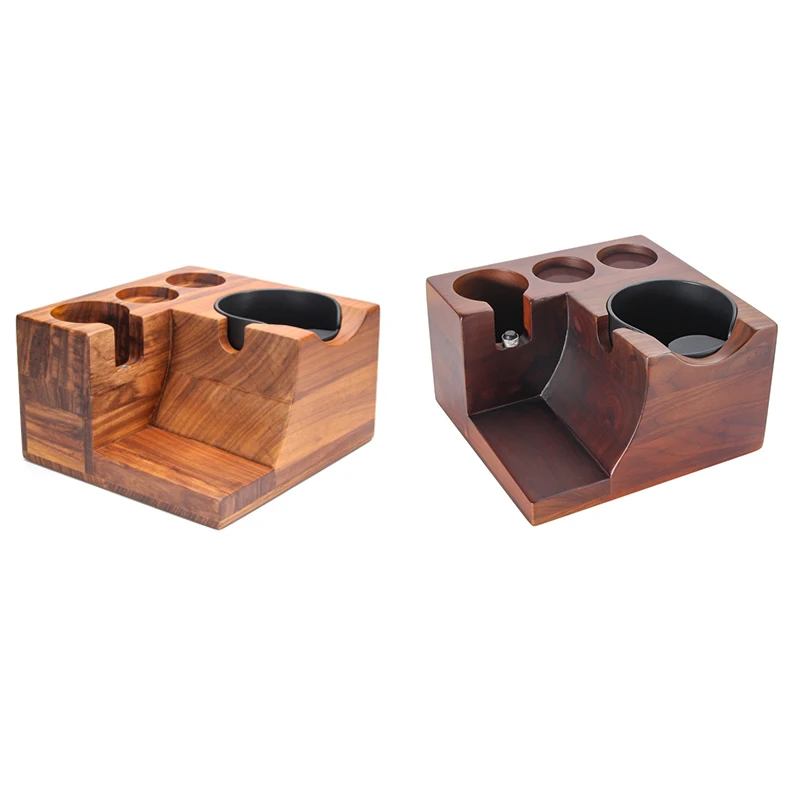 

Retail Wood Coffee Filter Tamper Holder Espresso Tamper Mat Stand Slag Box Coffee Accessories