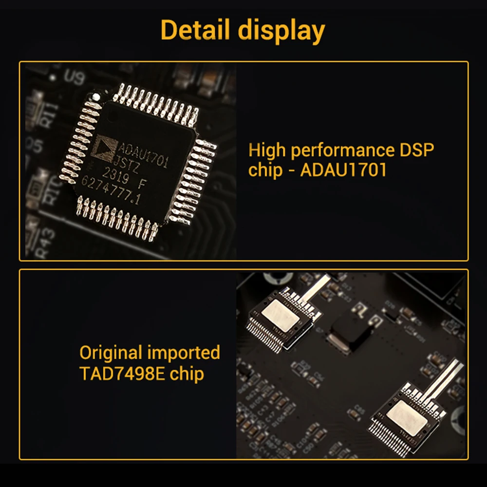 DSP A1 Subwoofer Amplifier Board 160W+160W+220W 2.1 Channel  Independent Chip ADAU1701 3 DSP Adjustment Modes 10-band EQ