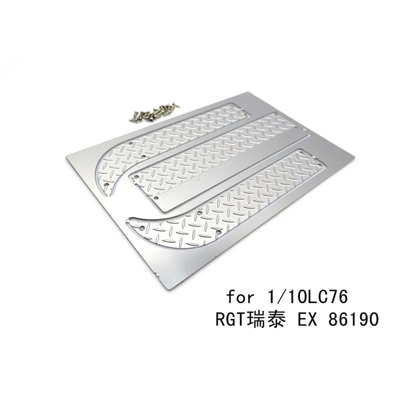 Metal Tail Boom Anti-skid Steel Plate Decorate Upgrade for 1/10 RC Crawler Car Traxxas RGT LC76 EX86190 Diy Parts