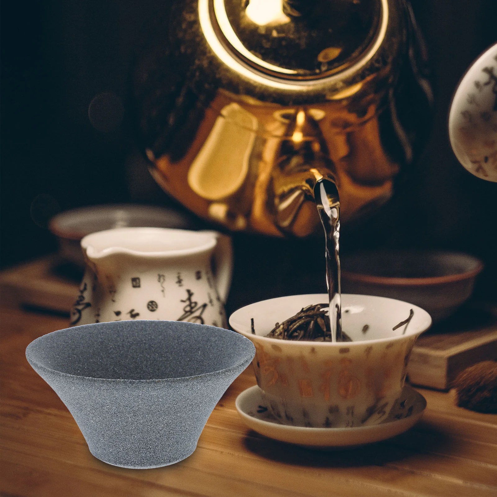 Non-porous Tea Strainer Travel Infuser Coffee Filter Stone Ceramics Reusable Dripper