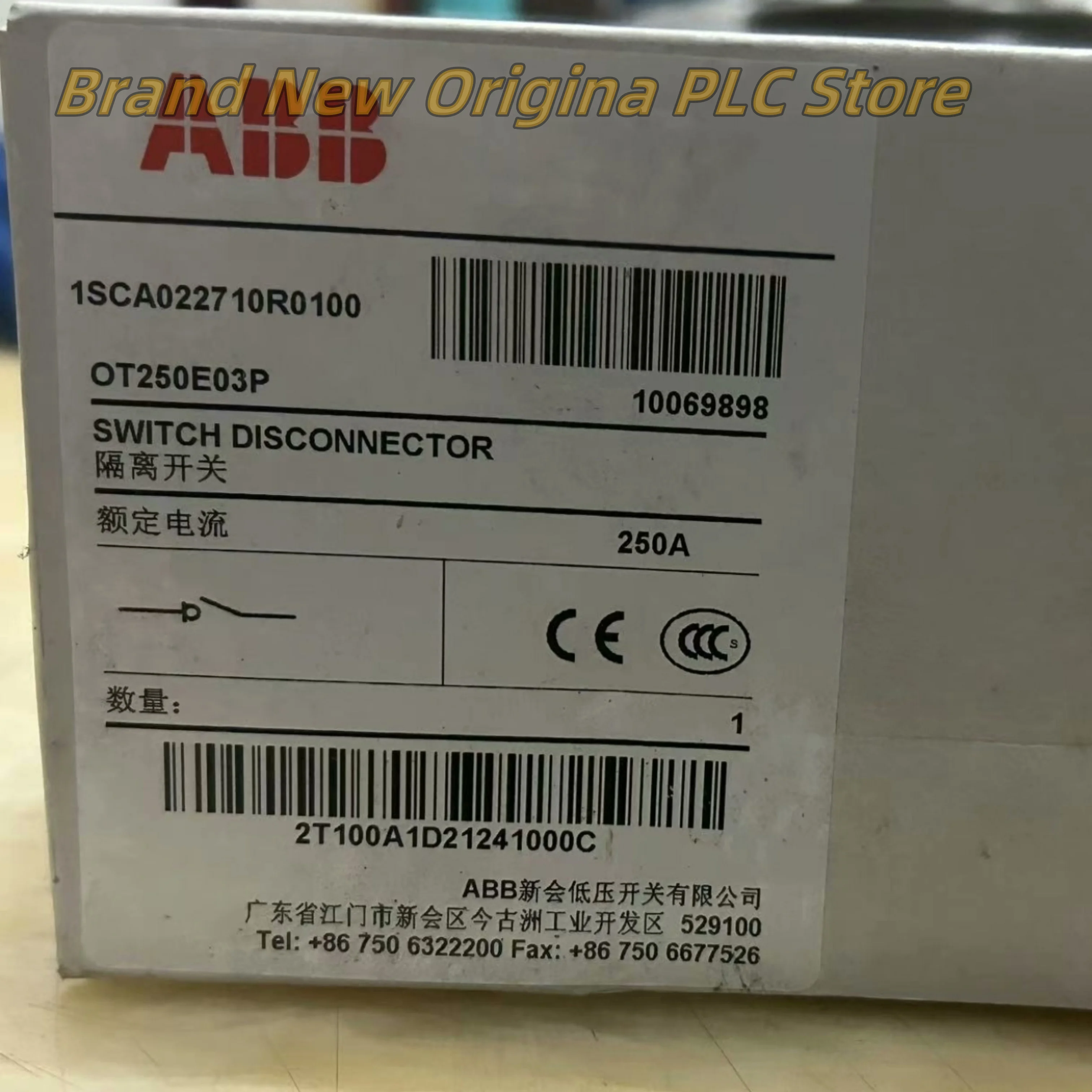 

Brand OT250E03K 1SCA022763R5040 Isolating switch OT250E03P 1SCA022710R0100 new