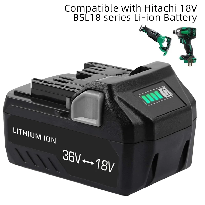 

18V 6000mAh 4000mAh Rechargeable Li-ion Battery for Hitachi Replacement of BSL18 Series BSL1830 BSL1815 BSL1820 BSL1825 BSL1840