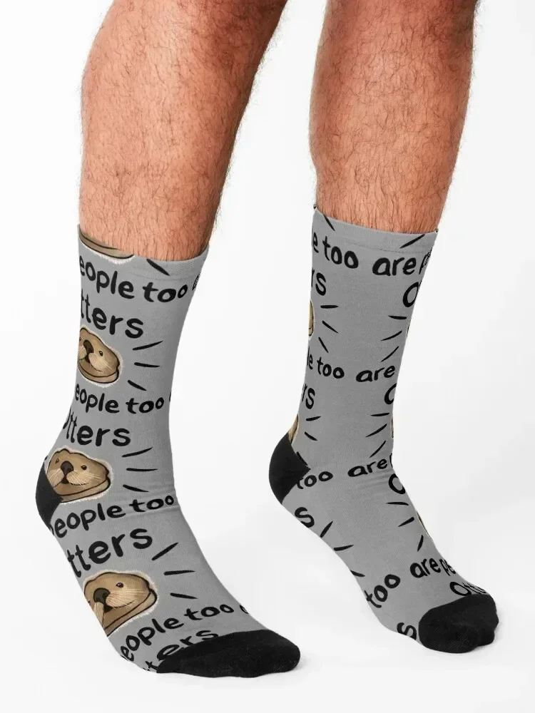 Otters are people too Socks valentine gift ideas Christmas funny gift fashionable Boy Socks Women's
