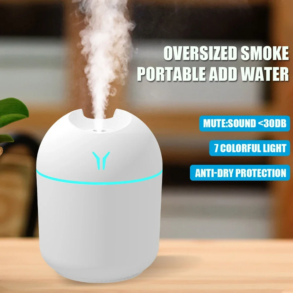 2023 New Humidificador Mini Air Humidifier Aroma Essential Oil Diffuser Portable Humidifier for Home Car USB with LED Night Lamp