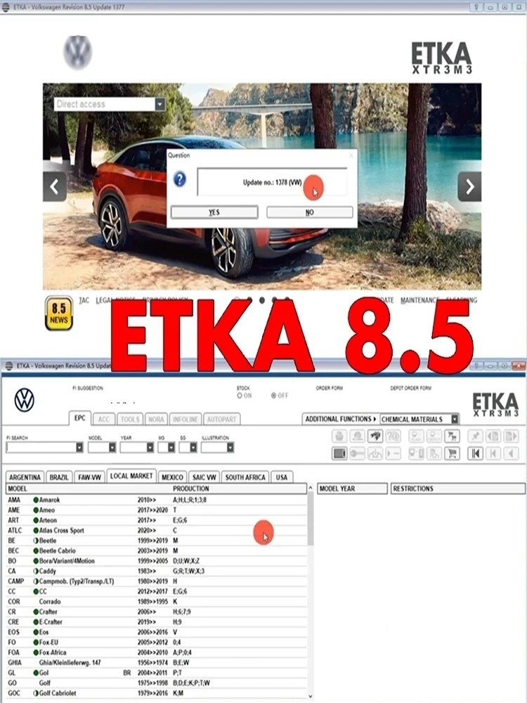 2024 Elsawin 6.0 + ET KA 8.5 Group Vehicles Electronic Parts Catalog Support ForV/W+AU//DI+SE//AT+SKO//DA Auto Repair Software