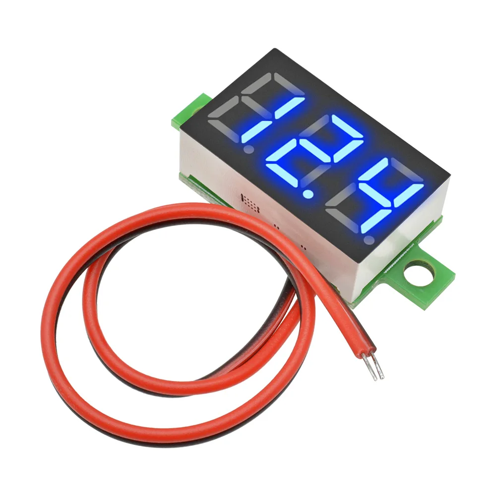 0.36 โวลต์มิเตอร์เครื่องทดสอบแรงดันไฟฟ้าดิจิตอล LED Mini โมดูล DC4-30V โวลต์เครื่องวัดสําหรับรถจักรยานยนต์รถแบตเตอรี่